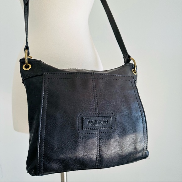 NEW American Leather Co. Black Leather Bag - Picture 1 of 7